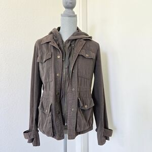 DA-NANG Y2k Military Sequin Back Cotton Blazer Jacket Lining Size Small